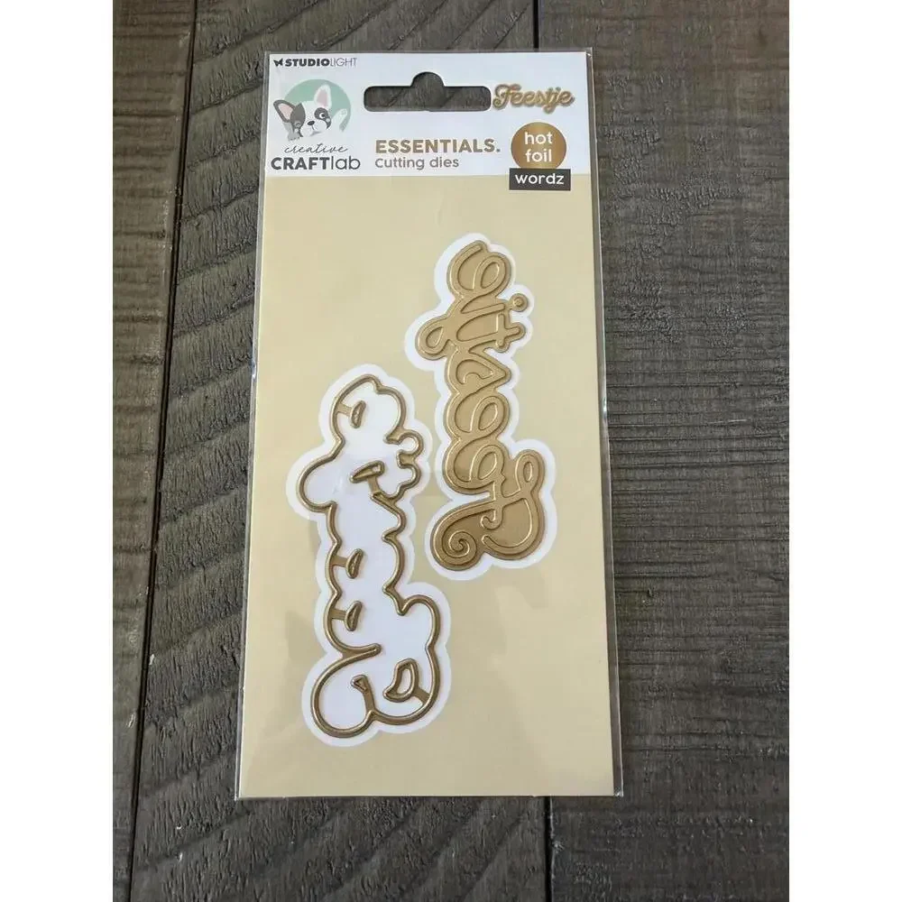 Studio Light Essentials Cutting Dies Hot Foil Wordz- Feestie